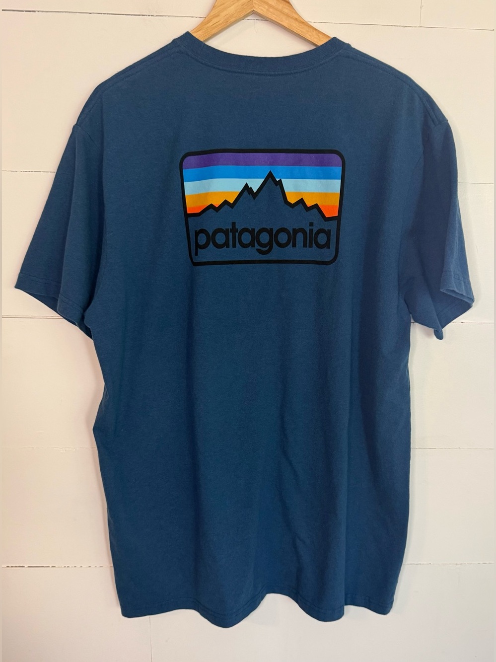 Patagonia Navy Tee with Logo Size XXL
